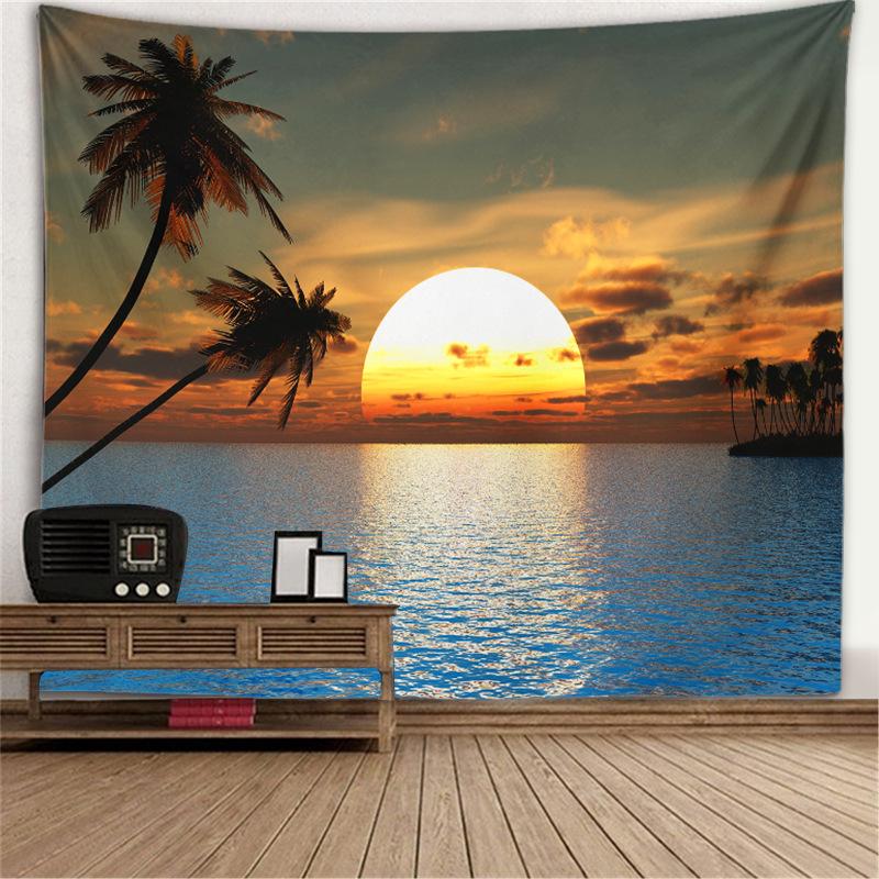 Fensterlandschaft Wandteppich Wand Hintergrund Stoff Baum Loch Ofen hängenden Stoff großen Wandteppich 230x150cm von Joom DACH
