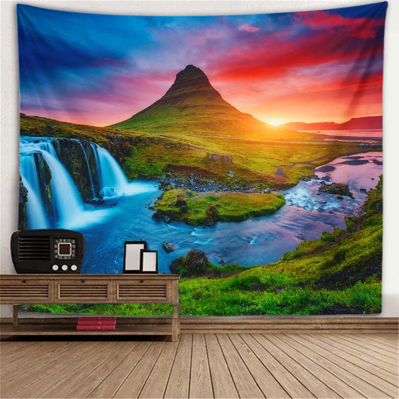Fensterlandschaft Wandteppich Wand Hintergrund Stoff Baum Loch Ofen hängenden Stoff großen Wandteppich 230x180cm von Joom DACH