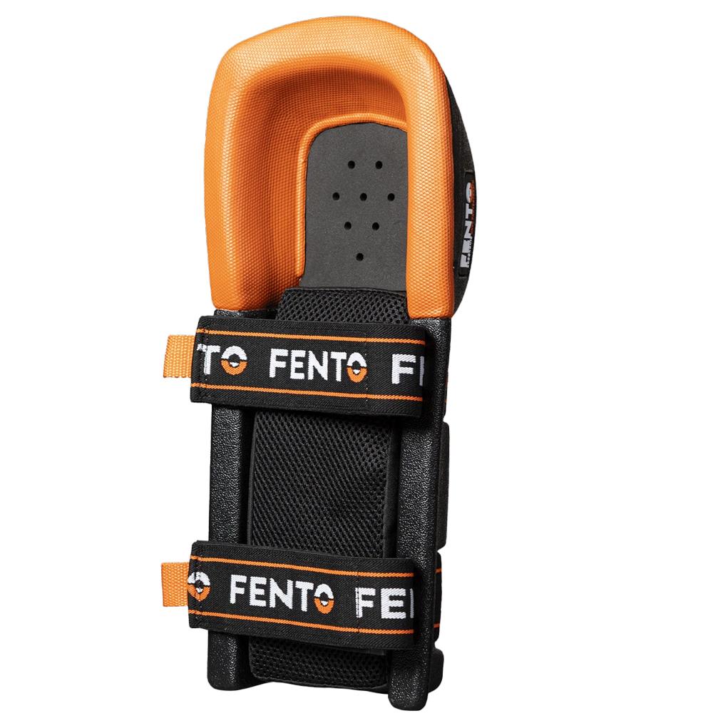 Fento Max Hartschalen-Knieschoner (Packung mit 2) One Size schwarz/orange von Joom DACH