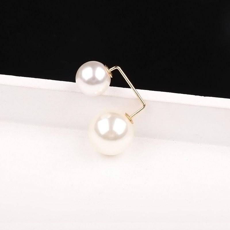 Feste Kleidung Brosche Pin Simulation Perle Schal Schal Clip Schnalle Pullover Manschettenknopf Brosche Damen Schmuck weiß von Joom DACH
