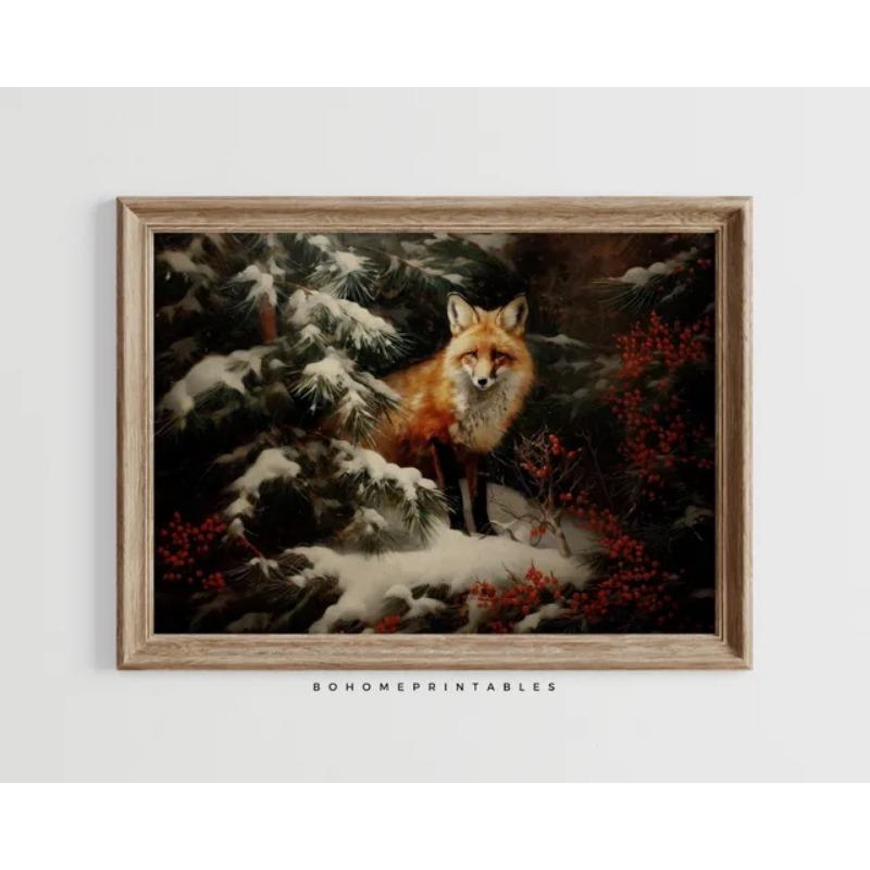 Festliches Weihnachts-Ölgemälde-Poster Lebkuchenmann Weihnachtsmann Leinwanddruck für Zuhause Wohnzimmer Bibliothek Wanddeko Perfektes Holi 50cm×70cm NoFrame von Joom DACH