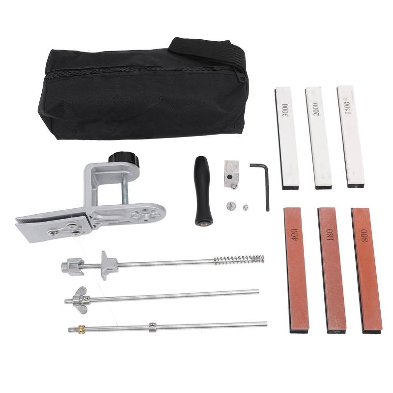 Festwinkel-Schärfer mit 6 Schleifsteinen Stahl Vielseitiges Schärfwerkzeug-Set für Küchenchef-Messer von Joom DACH