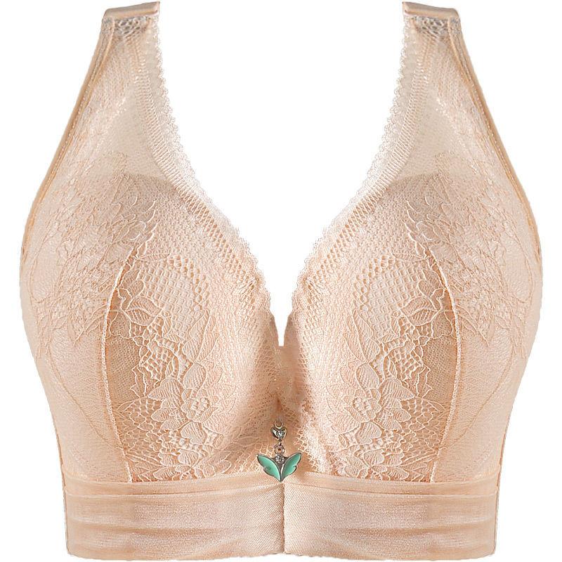 Fette Damen-Unterwäsche in Übergröße, volle Körbchen, dünner Abschnitt, Push-up-BH, obere Stütze, verstellbarer BH mit großen Körbchen 48/110D von Joom DACH