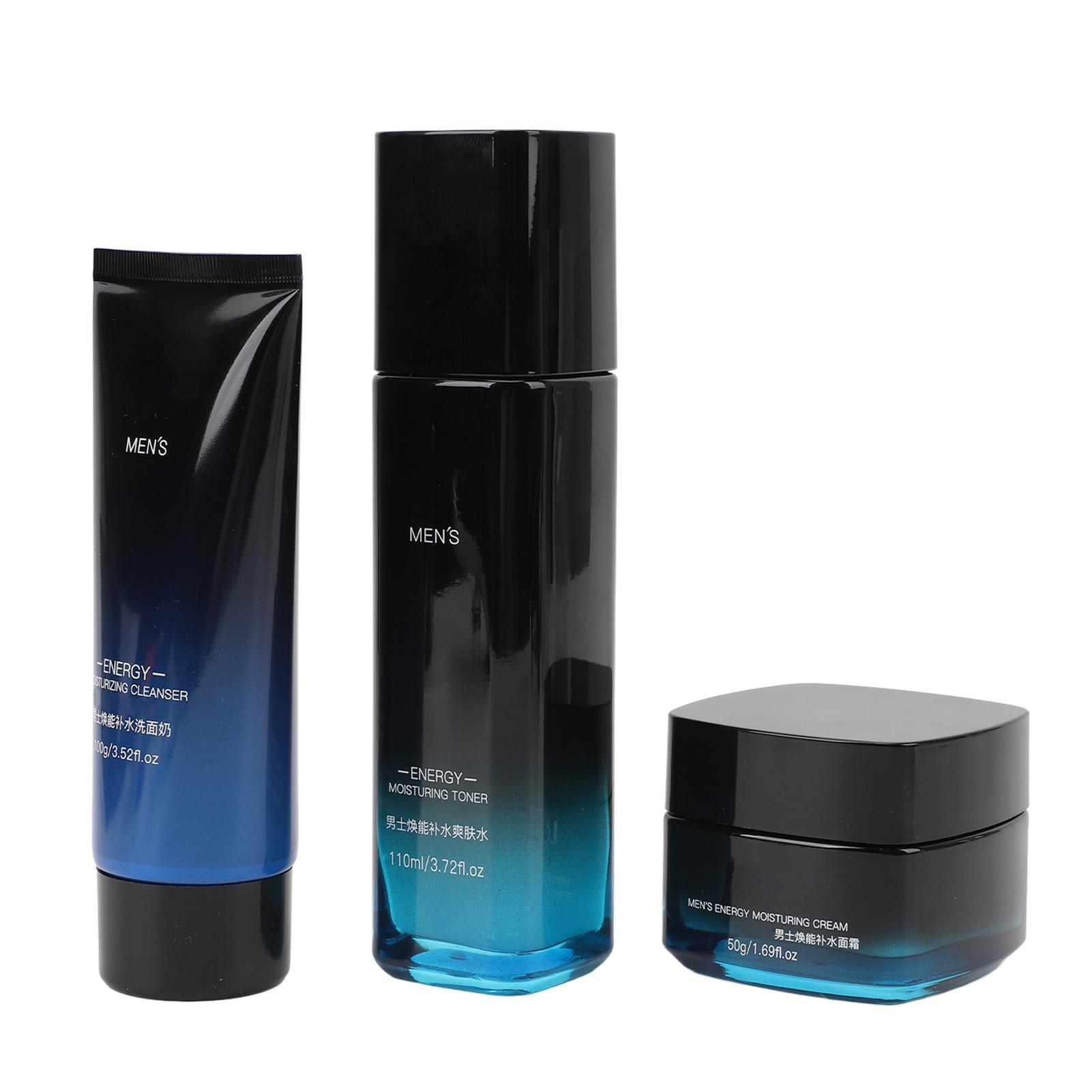Feuchtigkeitsspendendes Männer-Hautpflegeset Feuchtigkeitsspendendes Ölkontrollierendes Männer-Gesichtswasser Reinigungsmittel Gesichtscreme von Joom DACH