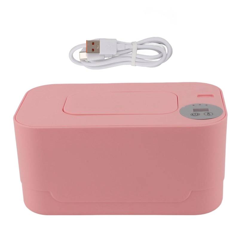 Feuchttücherwärmer mit Nachtlicht Temperatur einstellbar nachfüllbar multifunktional tragbar USB Baby rosa von Joom DACH