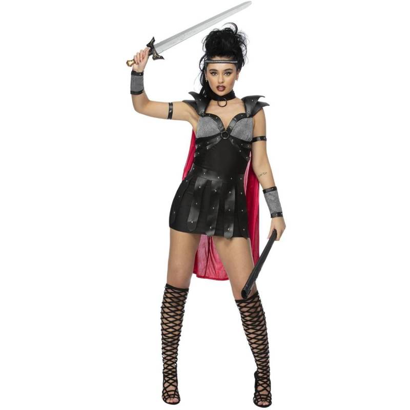 Fever Damen/Damen Gladiator-Kostümset XS schwarz Fever Damen/Damen Gladiator-Kostümset XS schwarz von Joom DACH