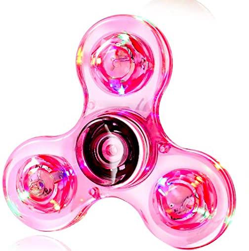 Fidget Spinner mit LED-Beleuchtung, leuchtendes Fingerspielzeug, Handspinner, Stressabbau und Angstlinderung, Partygeschenke für Kinder und Erwachsene von Joom DACH