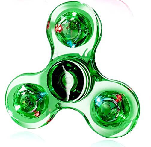 Fidget Spinner mit LED-Beleuchtung, leuchtendes Fingerspielzeug, Handspinner, Stressabbau und Angstlinderung, Partygeschenke für Kinder und Erwachsene von Joom DACH