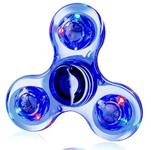 Fidget Spinner mit LED-Beleuchtung, leuchtendes Fingerspielzeug, Handspinner, Stressabbau und Angstlinderung, Partygeschenke für Kinder und Erwachsene von Joom DACH