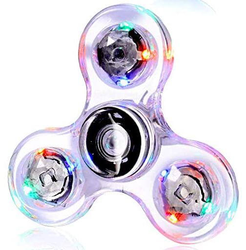 Fidget Spinner mit LED-Beleuchtung, leuchtendes Fingerspielzeug, Handspinner, Stressabbau und Angstlinderung, Partygeschenke für Kinder und Erwachsene von Joom DACH