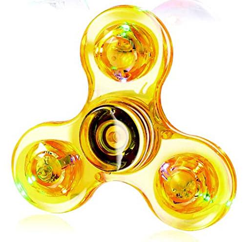 Fidget Spinner mit LED-Beleuchtung, leuchtendes Fingerspielzeug, Handspinner, Stressabbau und Angstlinderung, Partygeschenke für Kinder und Erwachsene von Joom DACH