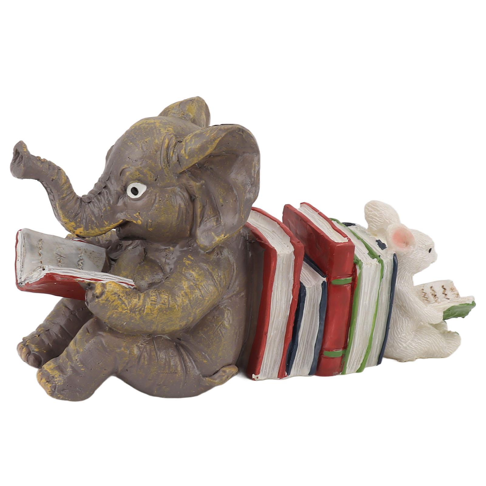 Figur Statue Ornament Elefant Hase Lesen Harz Langlebig Gartenskulptur Deko für Schreibtisch von Joom DACH