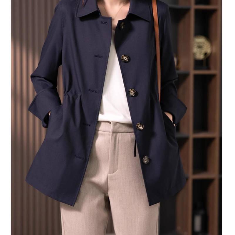 Figurformender Taillenbetonter Trenchcoat für Damen im Frühling und Herbst Neue Koreanische Lässige Kleine Kurze Jacke XL von Joom DACH