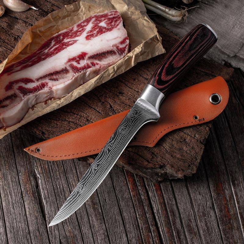 Filetmesser Scharfes Küchenmesser 5,5 Zoll Edelstahlklinge Ersatzrippenmesser Rutschfester Griff 1pcs von Joom DACH