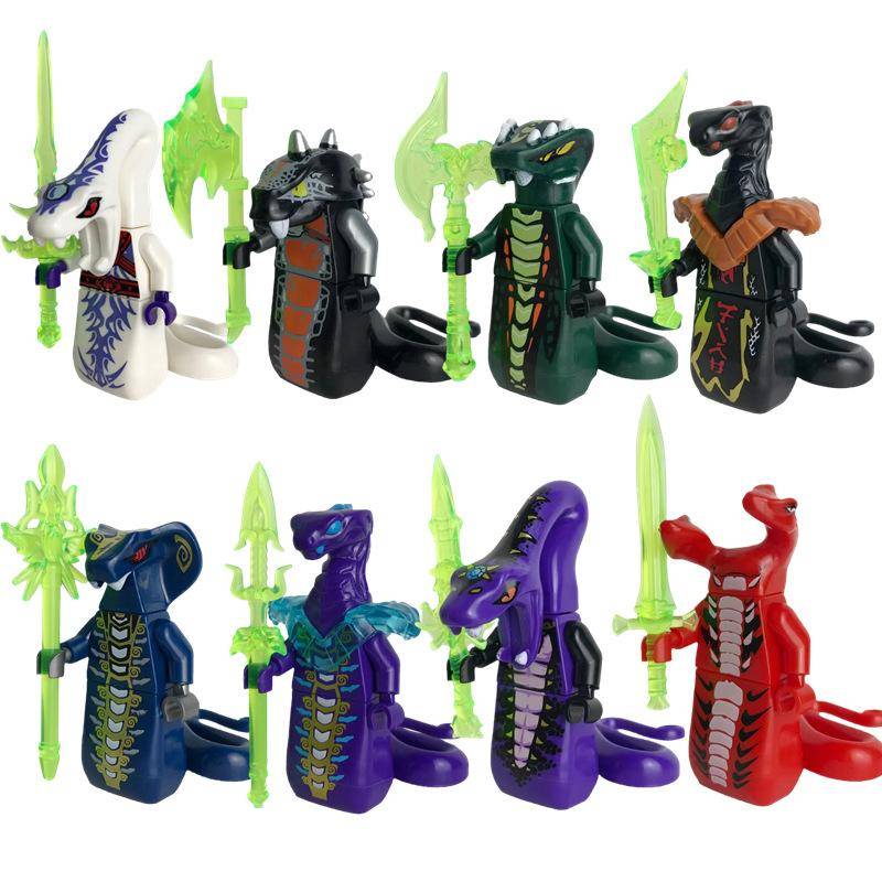 Film Action Schlange Basilisk Schildkröten Minifiguren mit Waffe Bauklötze Modell Jungen Kinder Kinder Geburtstagsgeschenke No Box von Joom DACH