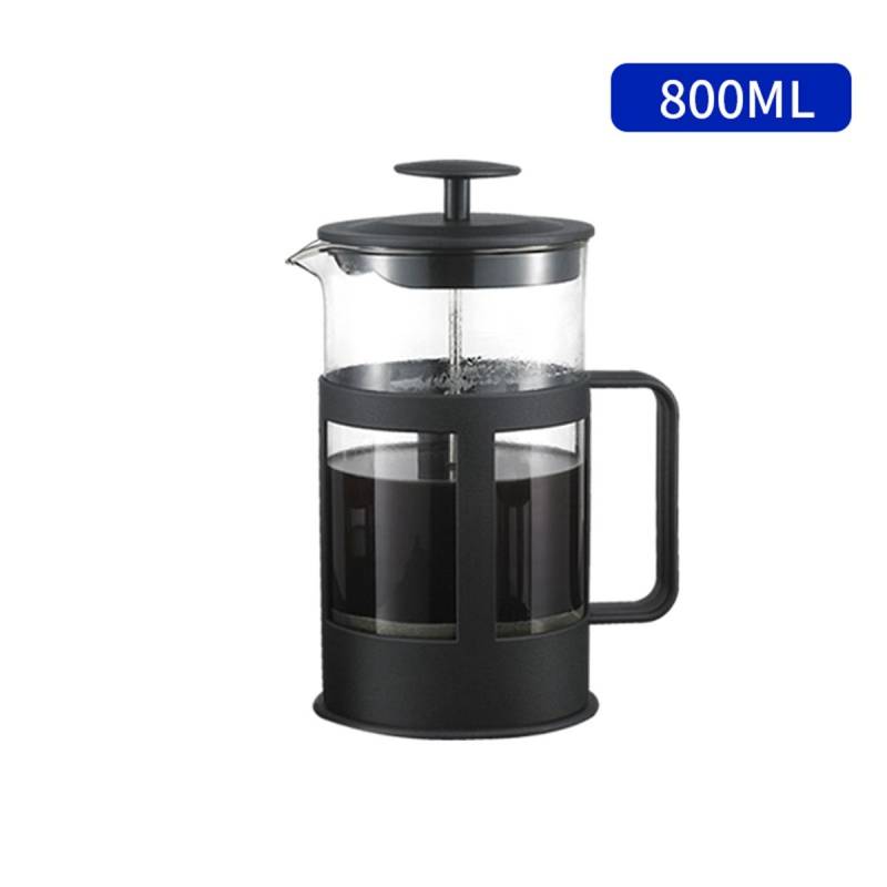 Filtration Plunger Verdicktes Borosilikatglas French Press Teebereiter Kaffeekanne Braukessel 800ml von Joom DACH