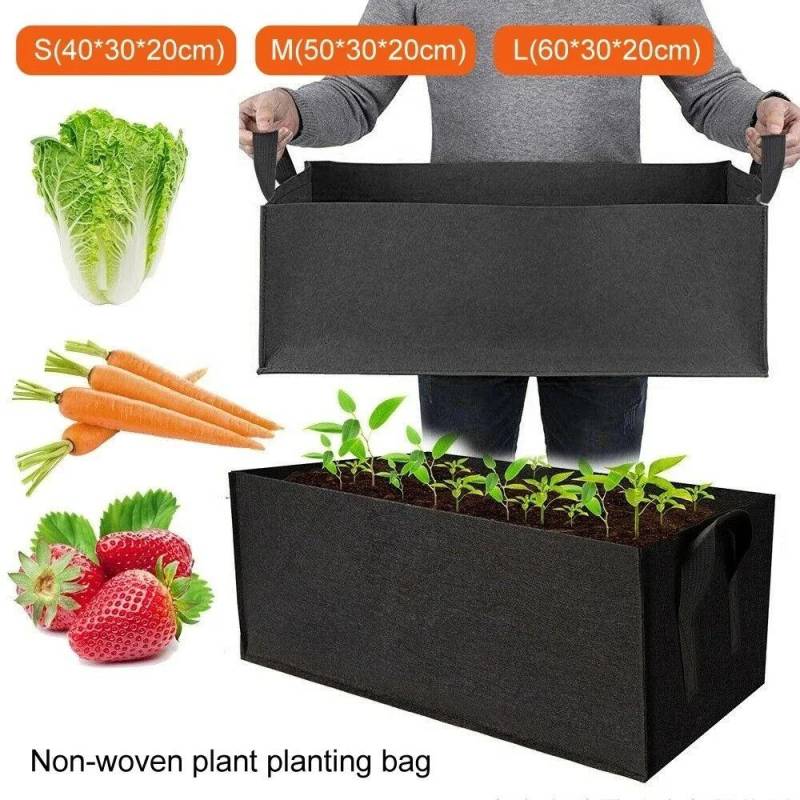 Filz Wachsen Tasche Multi-größe Pflanzung Container Langlebig Blume Pflanze Topf Im Freien 40x30x20cm von Joom DACH