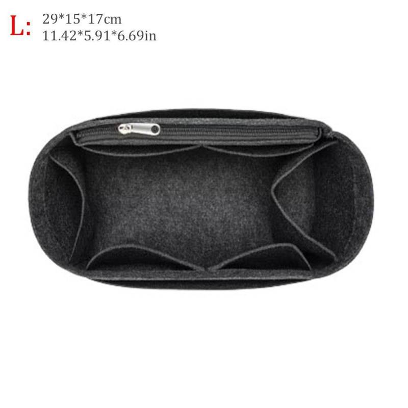 Filzeinsatz Liner Geldbörse Organizer Tasche Handtasche Einkaufstasche Innentasche S graue von Joom DACH