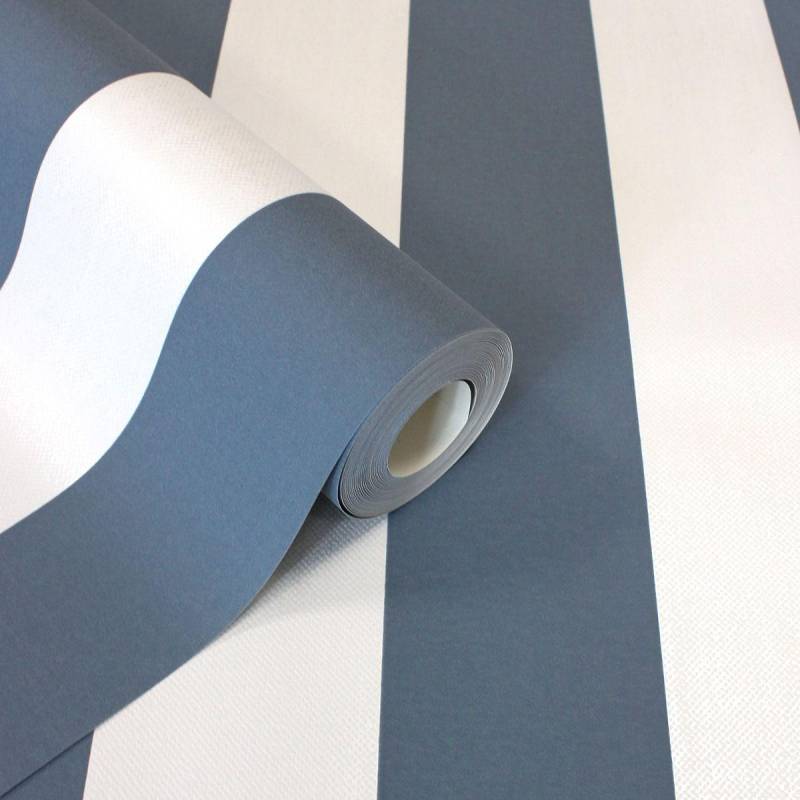 Fine Decor Juliette Streifen-Vinyl-Strukturtapete 10m x 0.5m blau von Joom DACH