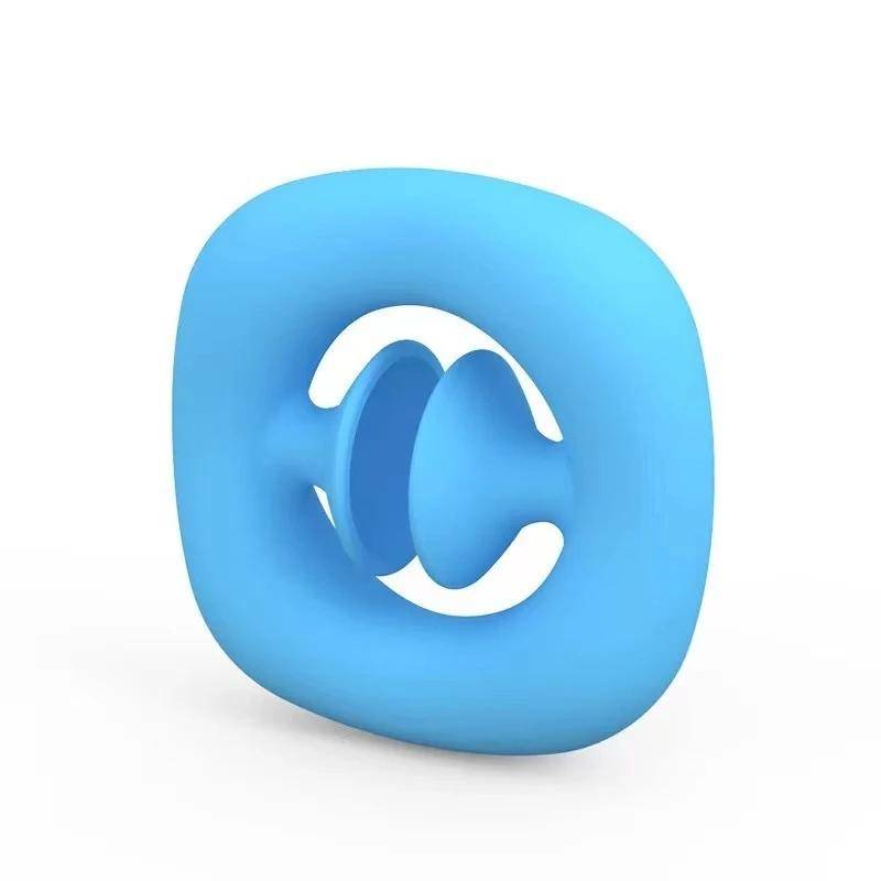 Finger Hand Grip Stress Ring Reliever Zappeln Spielzeug für Erwachsene Kind Dimple Stress Spielzeug Dekompression Pop Hand Griffe Anti Stress blau von Joom DACH