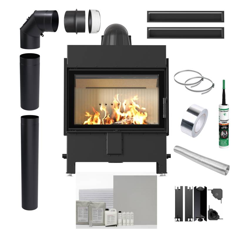 Fireplace Fireplace insert KRATKI LUCY 14 kW fi 200 EKO Built in set von Joom DACH