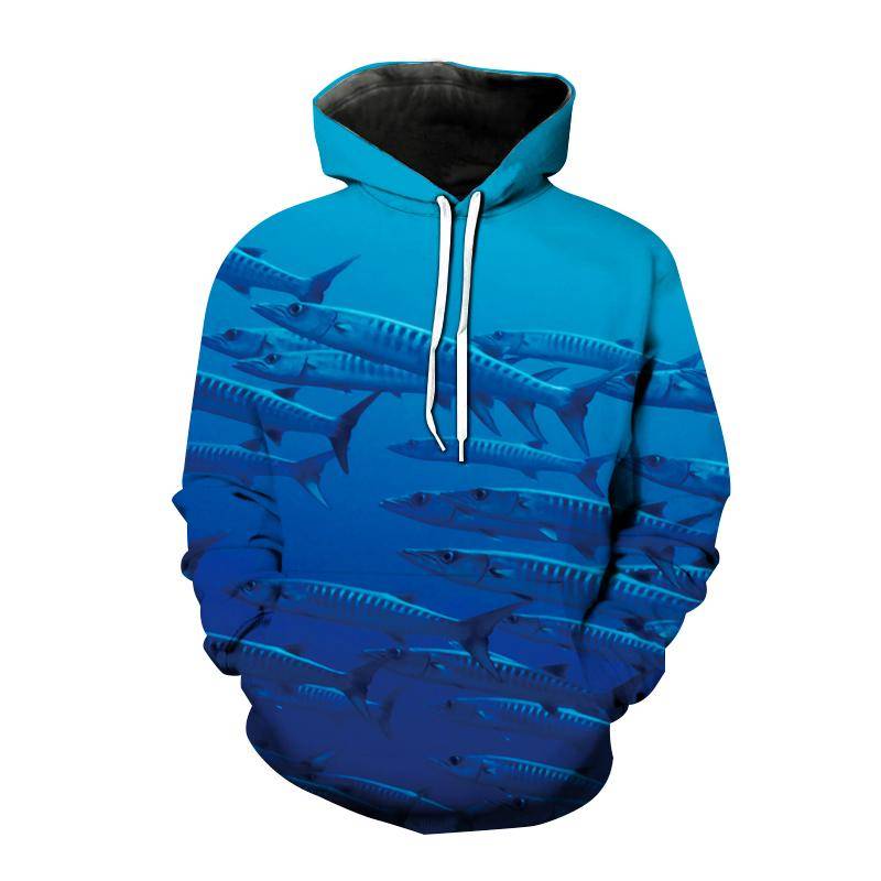 Fisch 3D Druck Hoodies Angeln Männer Frauen Mode Mit Kapuze Sweatshirt Hip Hop Hoodie Pullover Unisex Tops Mantel Trendy Hoody Kleidung S von Joom DACH