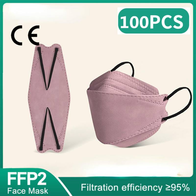 Fit 4-12 Jahre alte Kinder FFP2 Masken Morandi 4 Schichten koreanische Homologada Mascarillas FPP2 Niños schwarze Maske FFP2mask Kinder 100PCS violett von Joom DACH