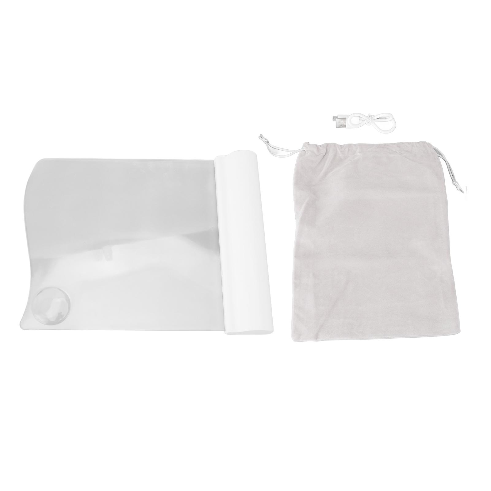 Flache Buchlampe LED Batteriebetrieben Augenschonend Weißes Buch Vollseitenlicht 5500K Einstellbar von Joom DACH