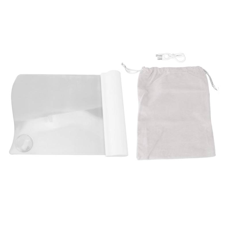 Flache Buchlampe LED Batteriebetrieben Augenschonend Weißes Buch Vollseitenlicht 5500K Einstellbar von Joom DACH