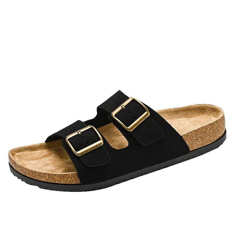 Flache Sandalen Herrensandalen Echtes Leder Herren Hausschuhe für Herren Herren Freizeitsandale Herrenschuhe 2024 Hochwertige Schuhe Slipers 39-40 von Joom DACH