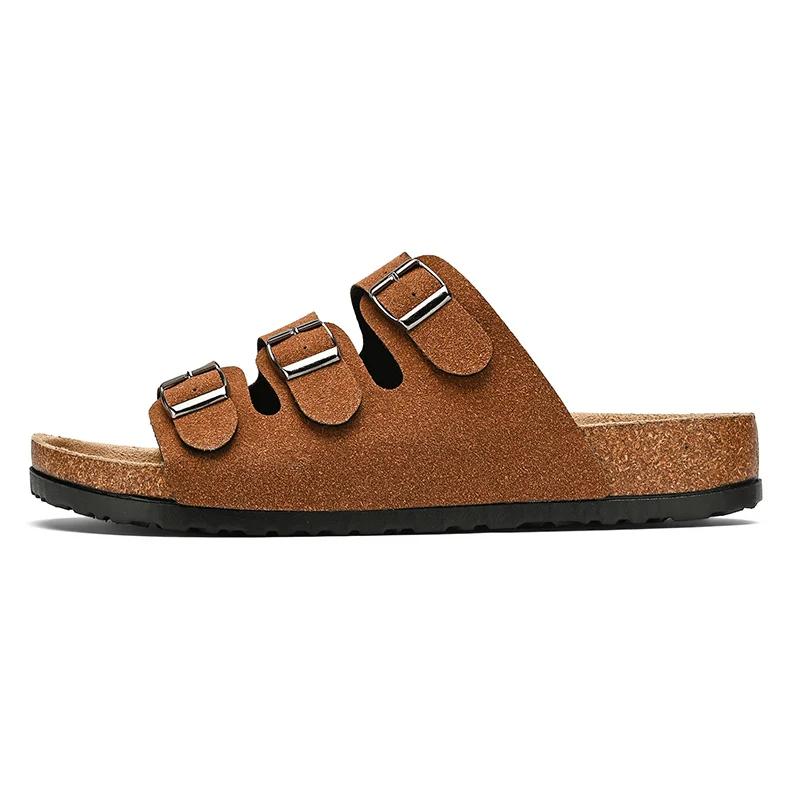 Flache Sandalen Herrensandalen Echtes Leder Herren Hausschuhe für Herren Herren Freizeitsandale Herrenschuhe 2024 Hochwertige Schuhe Slipers 39-40 von Joom DACH