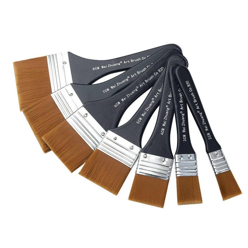 Flaches Pinselset, professionelle Malpinsel, Möbelpinselreiniger für Wände, Schränke, Maler, Studenten, Künstler 8 von Joom DACH