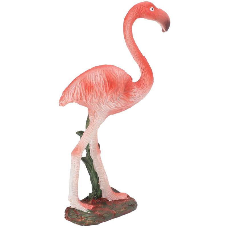 Flamingo Statue Harzmaterialien Lebhaft Realistisch Rosa Flamingo Ornament für Regal Schreibtisch Dekoration von Joom DACH