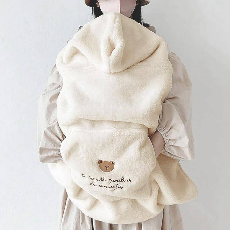 Flanell Baby Decke Korallen Fleece Kinderwagen Abdeckung Niedlichen Bären Winter Winddicht Kinder Decken Infant Nickerchen Warme Quilt Swaddle Wrap 80x85cm von Joom DACH