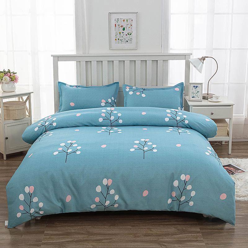 Flanell Bettbezug-Set - Einzelstück für Etagenbett im Studentenwohnheim, Inklusive Kissenbezug & Doppelbettbezug 200*230 cm [Single Duvet Cover] von Joom DACH