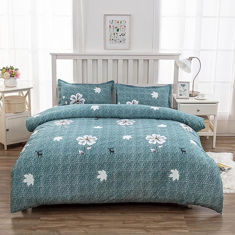 Flanell Bettbezug-Set - Einzelstück für Etagenbett im Studentenwohnheim, Inklusive Kissenbezug & Doppelbettbezug 200*230 cm [Single Duvet Cover] von Joom DACH
