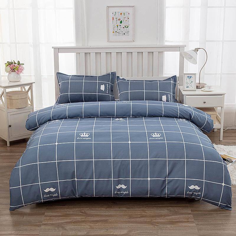 Flanell Bettbezug-Set - Einzelstück für Etagenbett im Studentenwohnheim, Inklusive Kissenbezug & Doppelbettbezug 215*225 cm [Double Bed Sheet] von Joom DACH