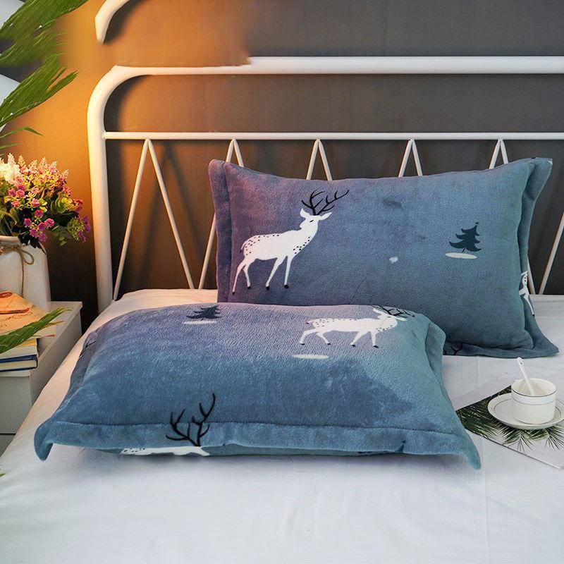 Flanell Kissenbezug Plus Fleece Warm Kissen Kern Abdeckung Kissen Abdeckung Winter Bequem Schlaf 2pcs von Joom DACH