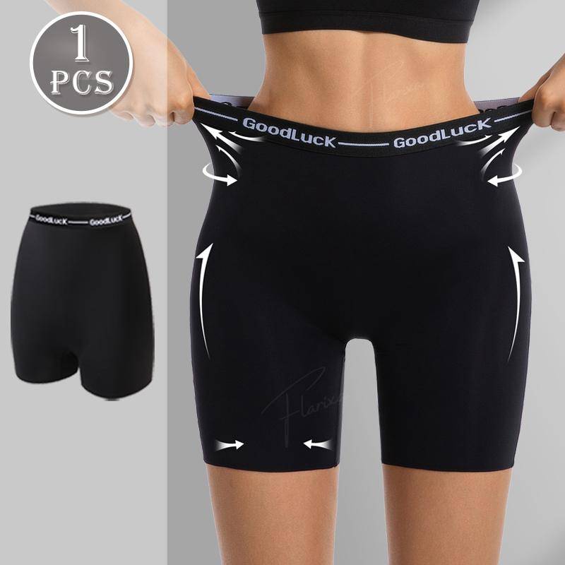 Flarixa Eisseide Sicherheits-Shorts Damen Hohe Taille Anti-Scheuern Oberschenkel-Slips Unsichtbare Hose Unter Kleid Yoga Boxer Schwarz S von Joom DACH