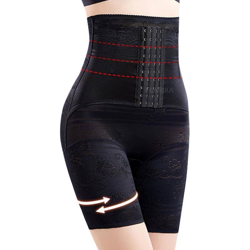 Flarixa M-5XL Plus Size Damen Hohe Taille Vierreihiges Bauch-Steuerhöschen Taillentrainer Body Shaper Bauchweg-Postpartum-Gürtel 4XL schwarz von Joom DACH