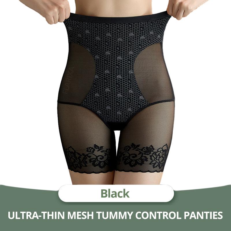 Flarixa Shaping-Hose mit hoher Taille für Damen, ultradünne Bauch-Kontrollhöschen, Mesh-Bauch-Schlankheits-Shorts, Unterhose, Sicherheitshose XL von Joom DACH
