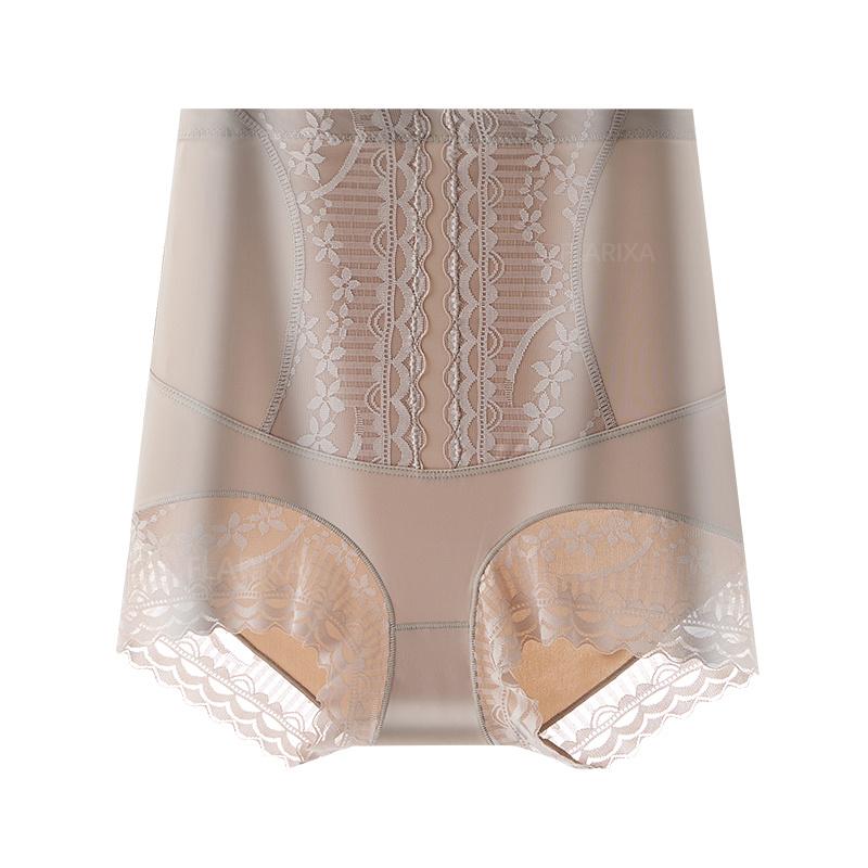 Flarixa Sommer-Höschen aus Eisseide für Damen, hohe Taille, formende Höschen, postpartale Bauchkontrolle, Hip-Lift-Panty, Body Shaper-Hose XXL beige von Joom DACH