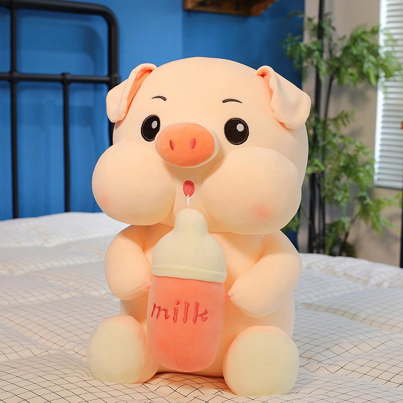Flasche Schwein Puppe Schwein Plüschtier Kinderpuppe süßes Mädchen Geburtstagsgeschenk Stoffpuppe 70 cm (2.15kg) von Joom DACH