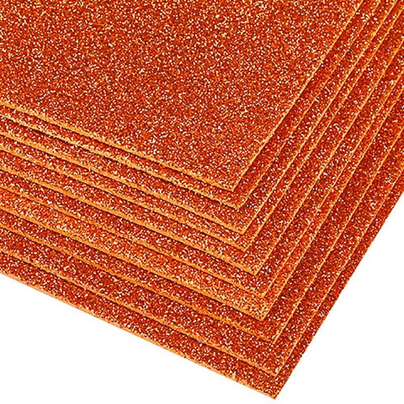 Flash Buntes Glitzer Schaumpapier Dick Glitzerpapier DIY Handwerk Ausstecher Papier orange von Joom DACH