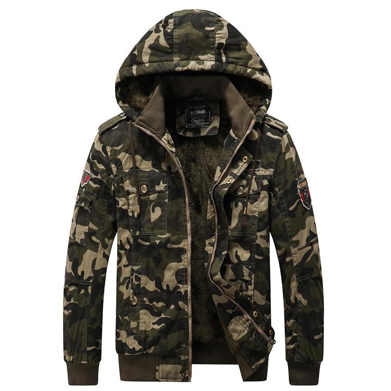 Fleecejacke Herren, Winter Camouflage Tooling Jacke Fleece Camouflage Tooling Jacke 3XL von Joom DACH