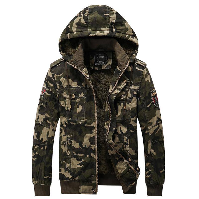 Fleecejacke Herren, Winter Camouflage Tooling Jacke Fleece Camouflage Tooling Jacke 3XL von Joom DACH