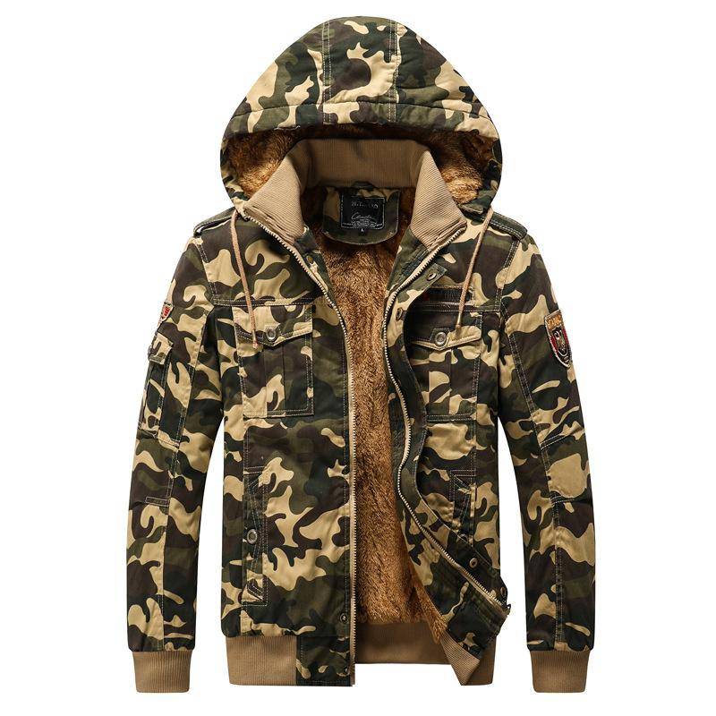 Fleecejacke Herren, Winter Camouflage Tooling Jacke Fleece Camouflage Tooling Jacke XL von Joom DACH