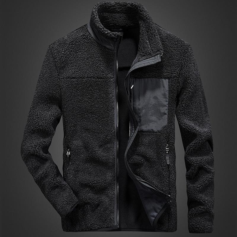 Fleecejacke Herren Outdoor Sport Locker Verdickter Warmer Teddy Samt Herbst und Winter Polar Fleece Sweatshirt Herren Trendy 4XL von Joom DACH