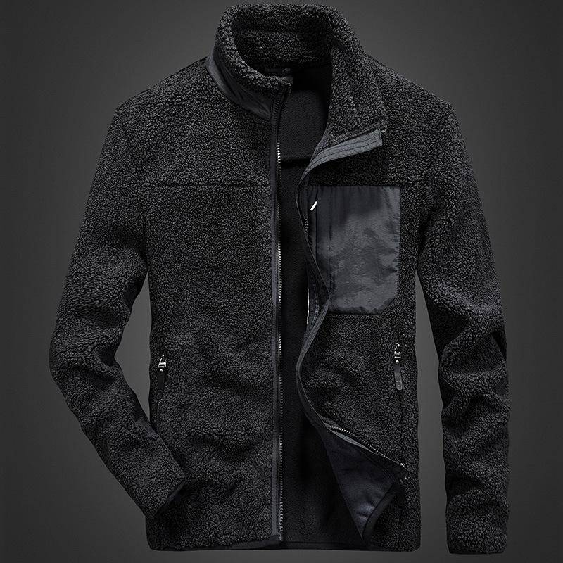 Fleecejacke Herren Outdoor Sport Locker Verdickter Warmer Teddy Samt Herbst und Winter Polar Fleece Sweatshirt Herren Trendy 4XL von Joom DACH