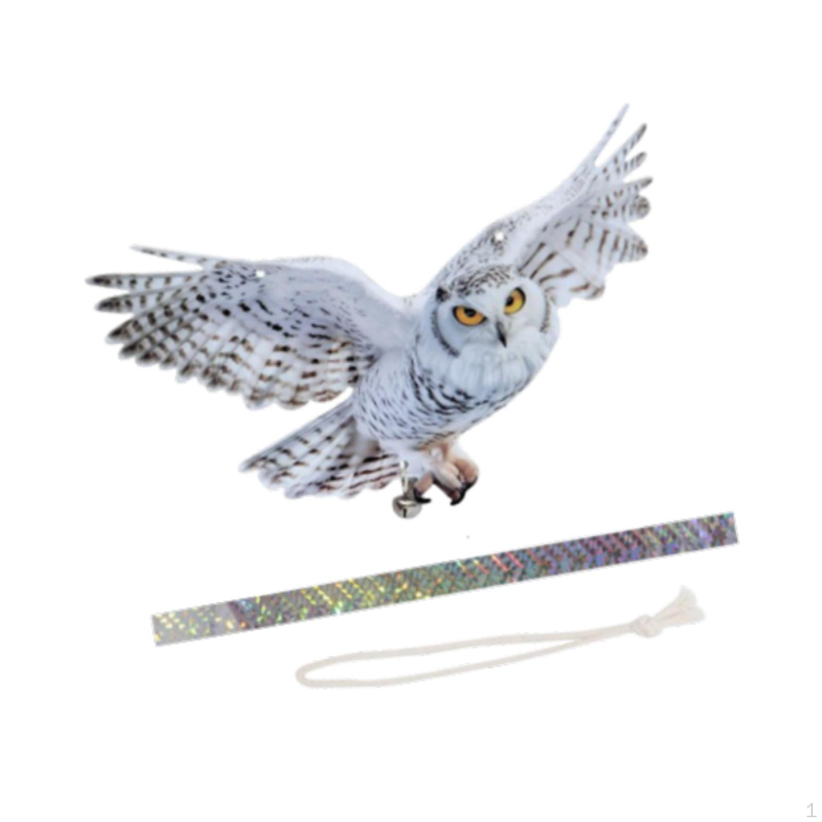 Fliegende Eule Statue Tier Vogel Figurine Erschrecken Hof Kunst Skulptur für Bauernhaus 40cmx24.6cm von Joom DACH